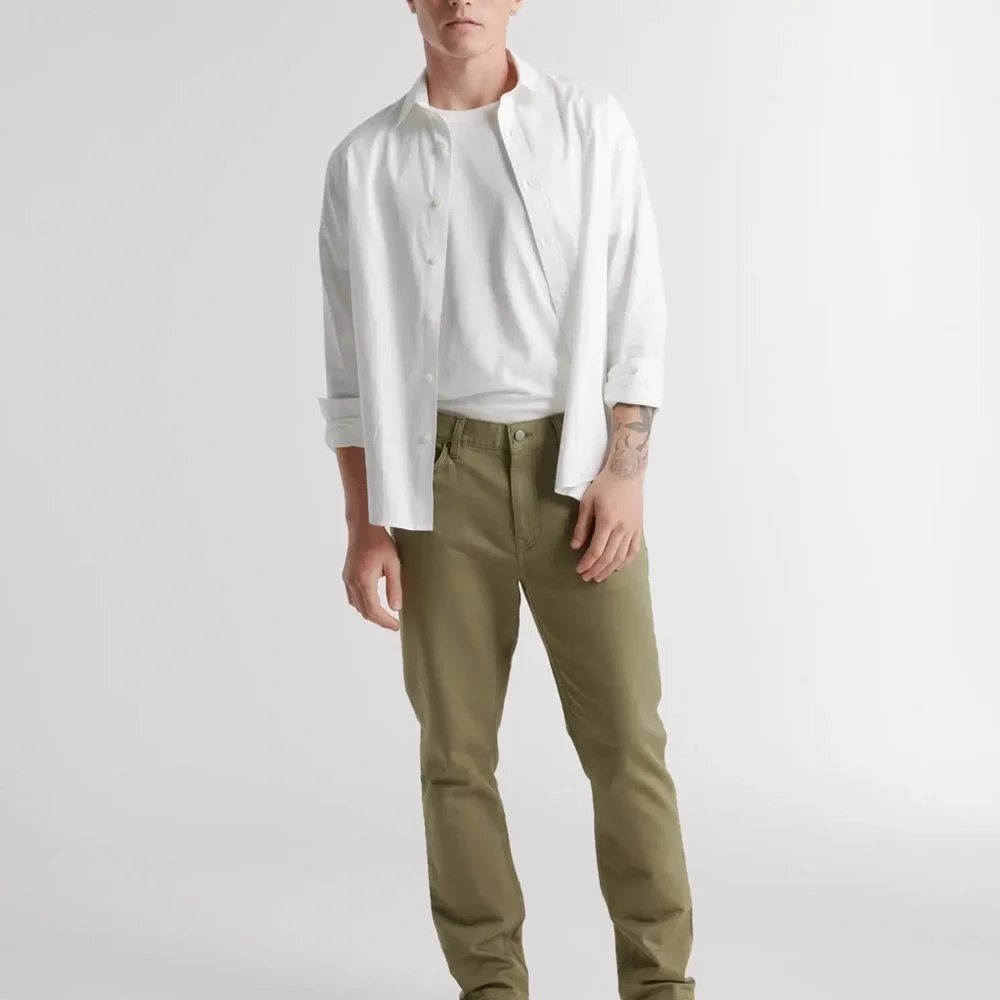 Quince Traveler 5 Pocket Men's Straight Leg Flat Front Khaki Chinos 32X34 - Picture 5 of 6